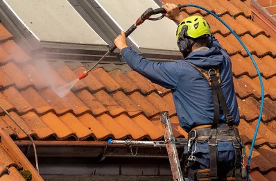 Démoussage et hydrofuge de toiture à Saumos